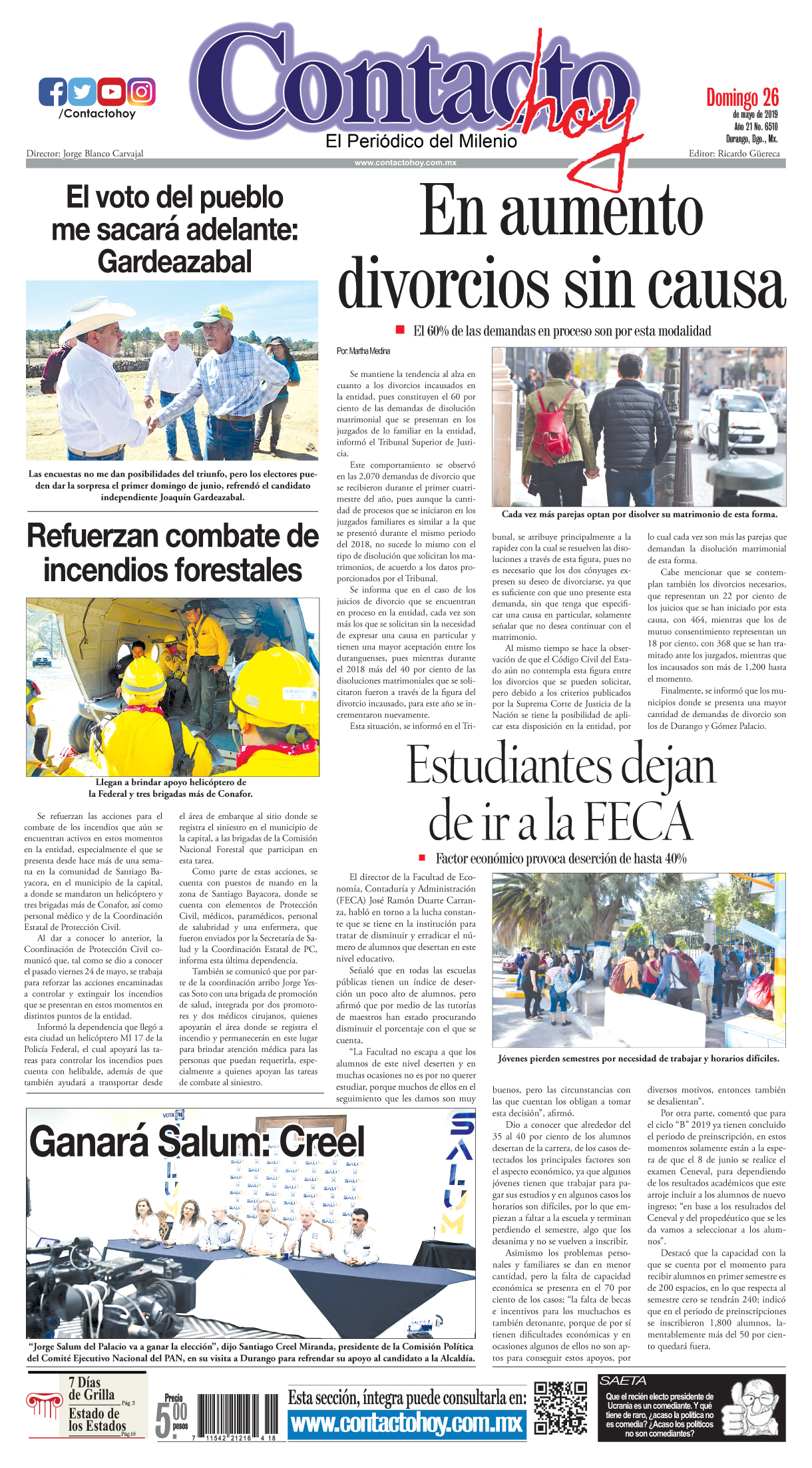 Edici n Impresa Del 26 De Mayo Del 2019